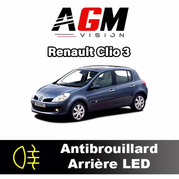 Image de PACK LED Antibrouillard arrière Renault Clio 3 de 2005 à 2014 Image de PACK LED Antibrouillard arrière Renault Clio 3 de 2005 à 2014