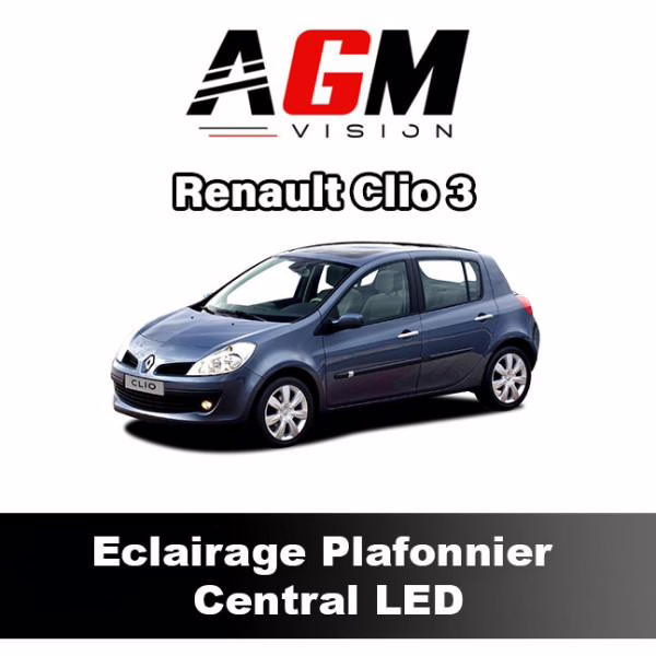 Image de PACK LED Plafonnier central Renault Clio 3 de 2005 à 2014 Image de PACK LED Plafonnier central Renault Clio 3 de 2005 à 2014