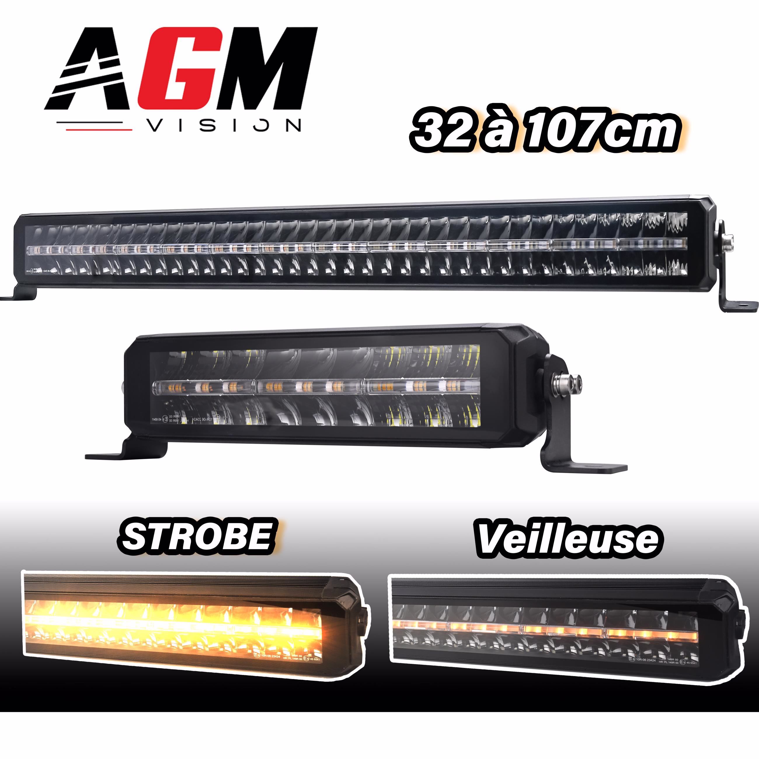 Bild von Dual Meteor Ultra Long Range LED-Leiste, Strobe & orangefarbene Standlichtfunktion von 32 bis 107 cm Bild von Dual Meteor Ultra Long Range LED-Leiste, Strobe & orangefarbene Standlichtfunktion von 32 bis 107 cm