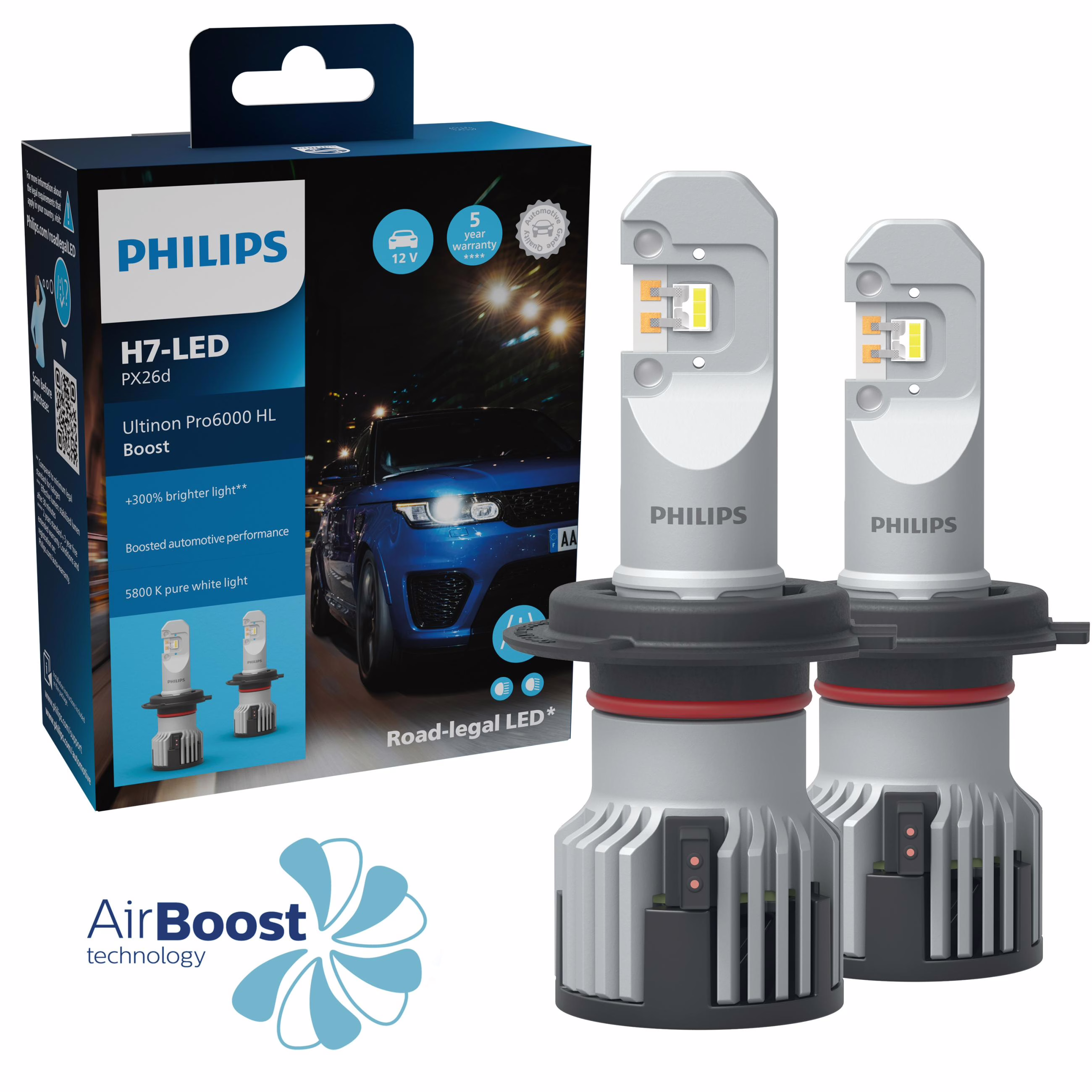 公道認証済みPhilips Ultinon Pro6000 Boost HL H7 LEDバルブキットの画像 公道認証済みPhilips Ultinon Pro6000 Boost HL H7 LEDバルブキットの画像