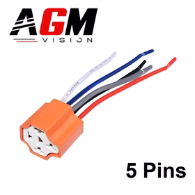 Imagem de Conector cerâmico fêmea para relé de 5 pinos