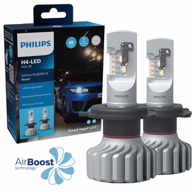 Image de Kit ampoules LED H4 homologué route Philips Ultinon Pro6000 Boost HL