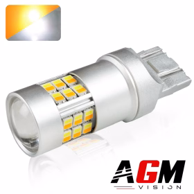 Immagine di Lampadina LED W21/5W 7443 OPTIC Arancione / Bianco