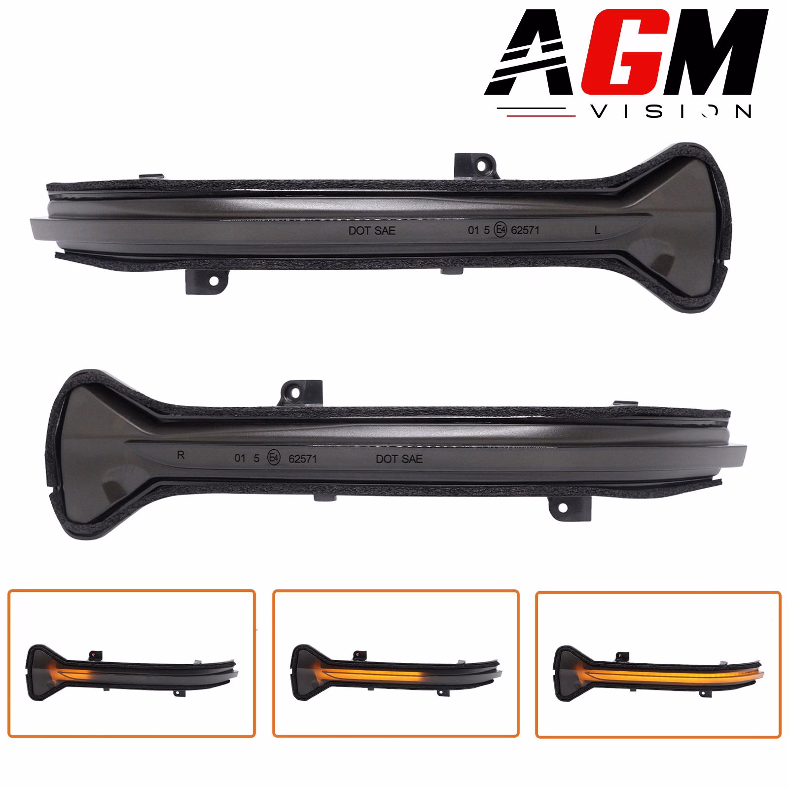 Immagine di Indicatore di direzione dinamico specchietto retrovisore BMW (fumé) Tipo 5 Immagine di Indicatore di direzione dinamico specchietto retrovisore BMW (fumé) Tipo 5