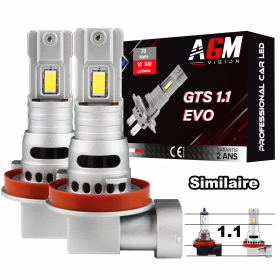 Imagem de Kit lâmpadas LED H8 GTS 1.1 EVO R70W - Ventilado - Branco 6500K