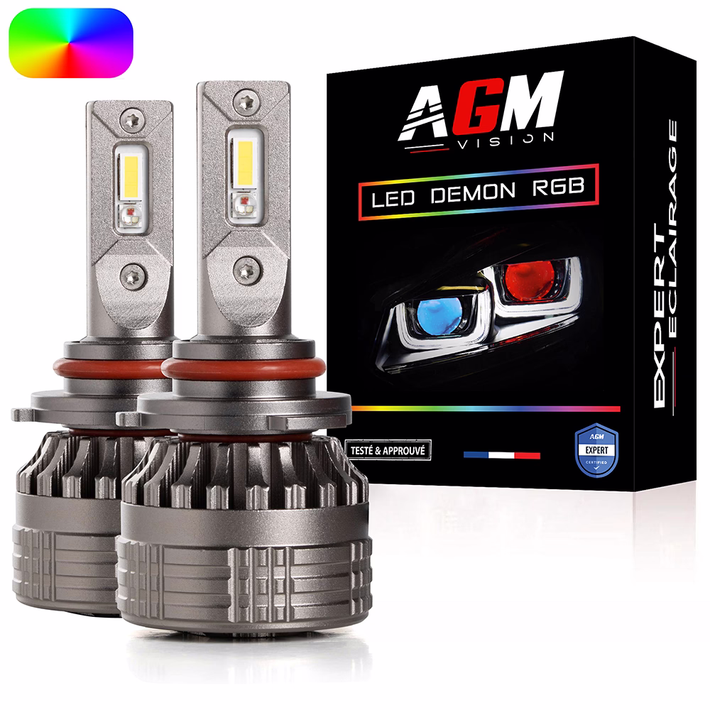 Image de Kit ampoules LED HB4 DEMON RGB Image de Kit ampoules LED HB4 DEMON RGB