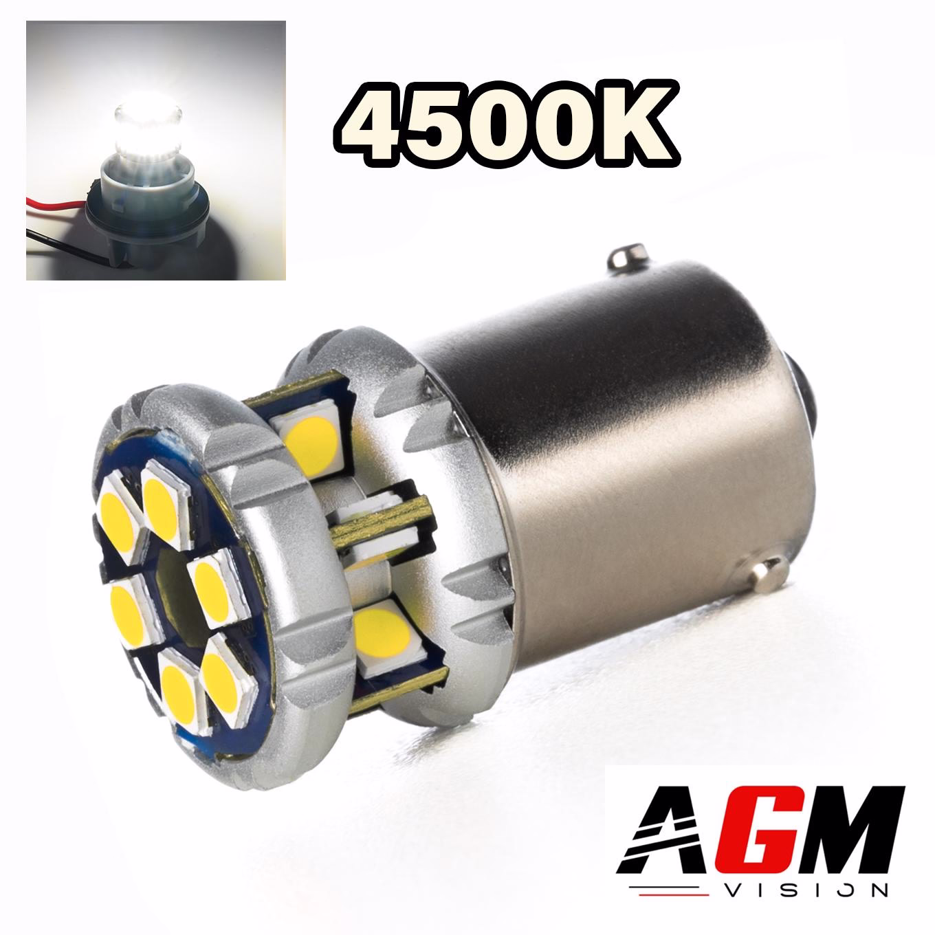 Afbeelding van LED-lamp R5W-R10W 4500K-3500K Mini Ultra Power Warm Wit Afbeelding van LED-lamp R5W-R10W 4500K-3500K Mini Ultra Power Warm Wit