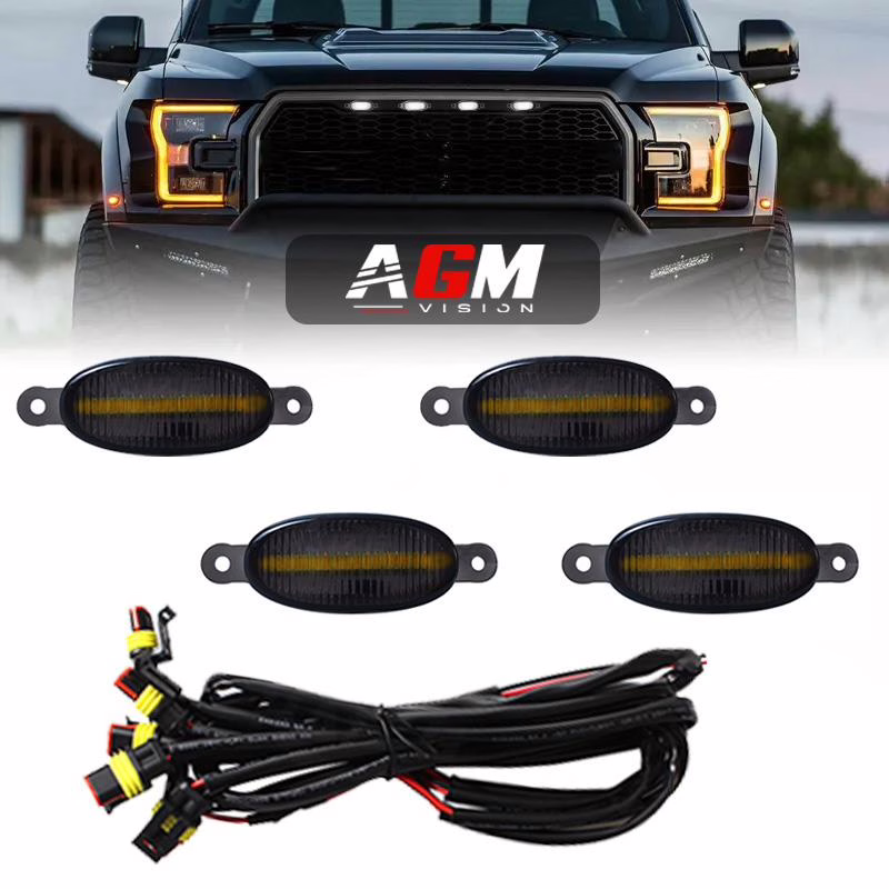 Image of Pack of 4 White Smoke Screw-in LED Night Lights for Grille Image of Pack of 4 White Smoke Screw-in LED Night Lights for Grille