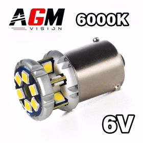 Image de Ampoule LED R5W-R10W Blanc 6000K Mini Ultra Power 6V