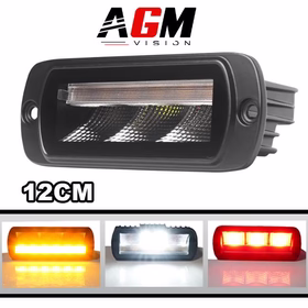 Immagine di Mini barra LED posteriore da incasso - 12cm - 5 funzioni 10 watt, 4x4, buggy, SSV e ATV