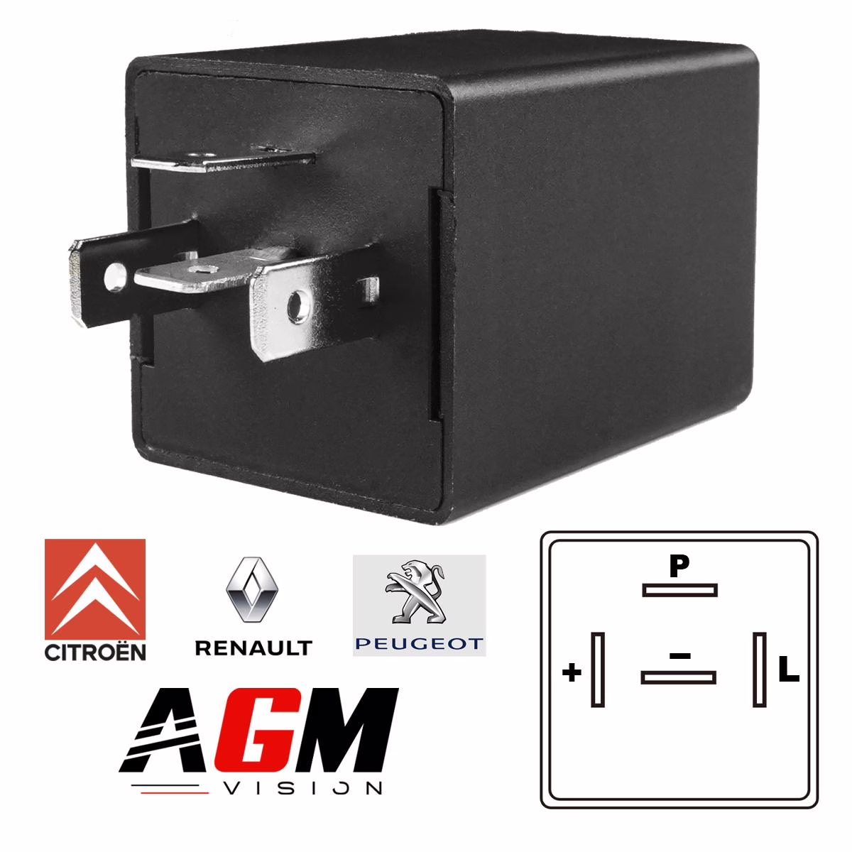 Image de Centrale clignotante LED 12V – 4 broches pour anciens véhicules français Image de Centrale clignotante LED 12V – 4 broches pour anciens véhicules français