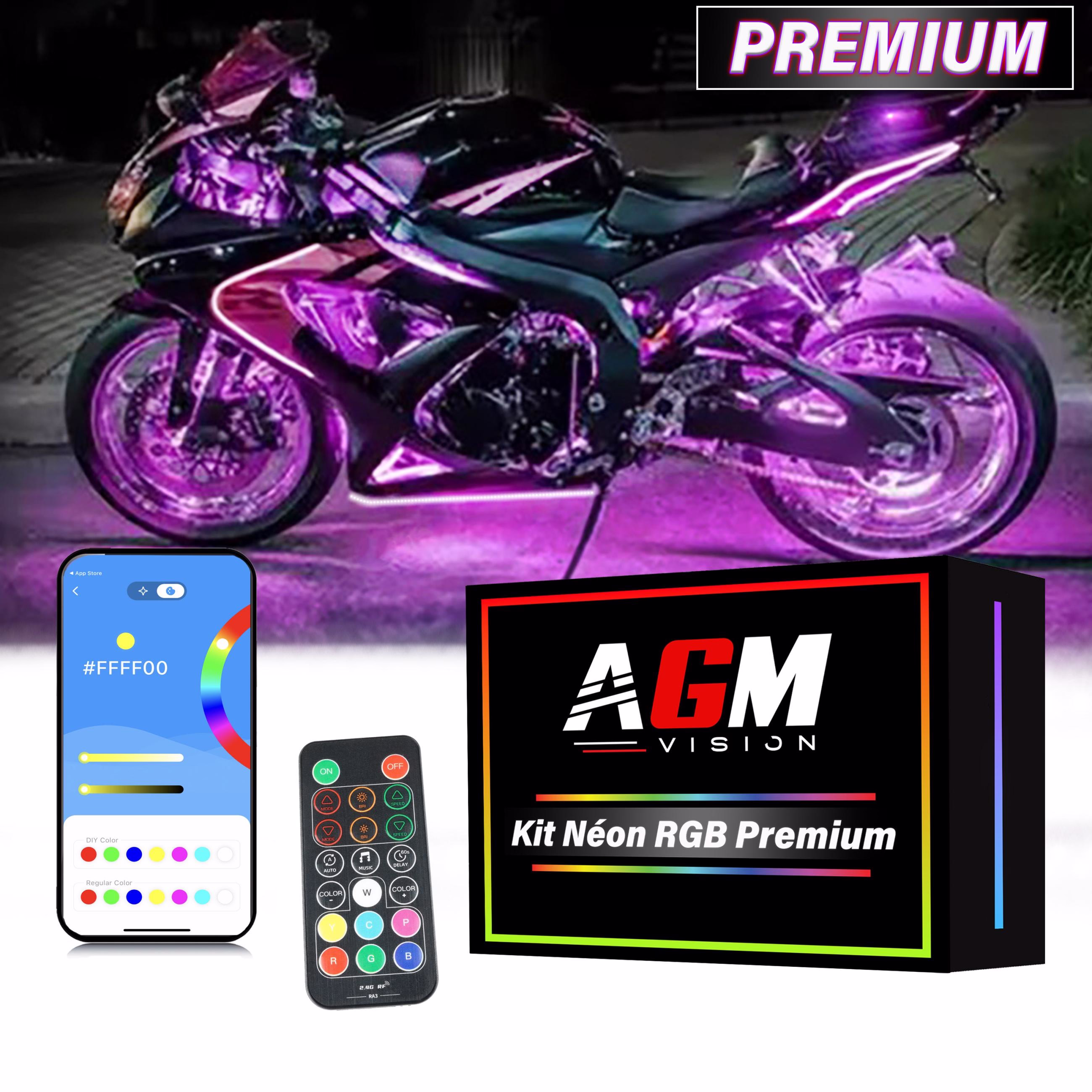 Bild von Universelles PREMIUM RGB LED Neon-Kit für Motorrad Bild von Universelles PREMIUM RGB LED Neon-Kit für Motorrad