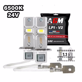 Bild von Kit LED-Lampen H3 LP1 - 24V - Weiß 6500K