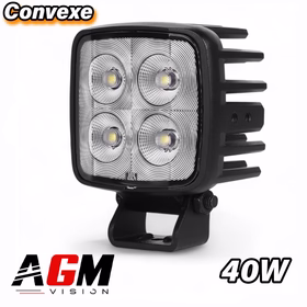 Afbeelding van Convexe vierkante LED-werklamp 40 Watt - 120° breed spectrum