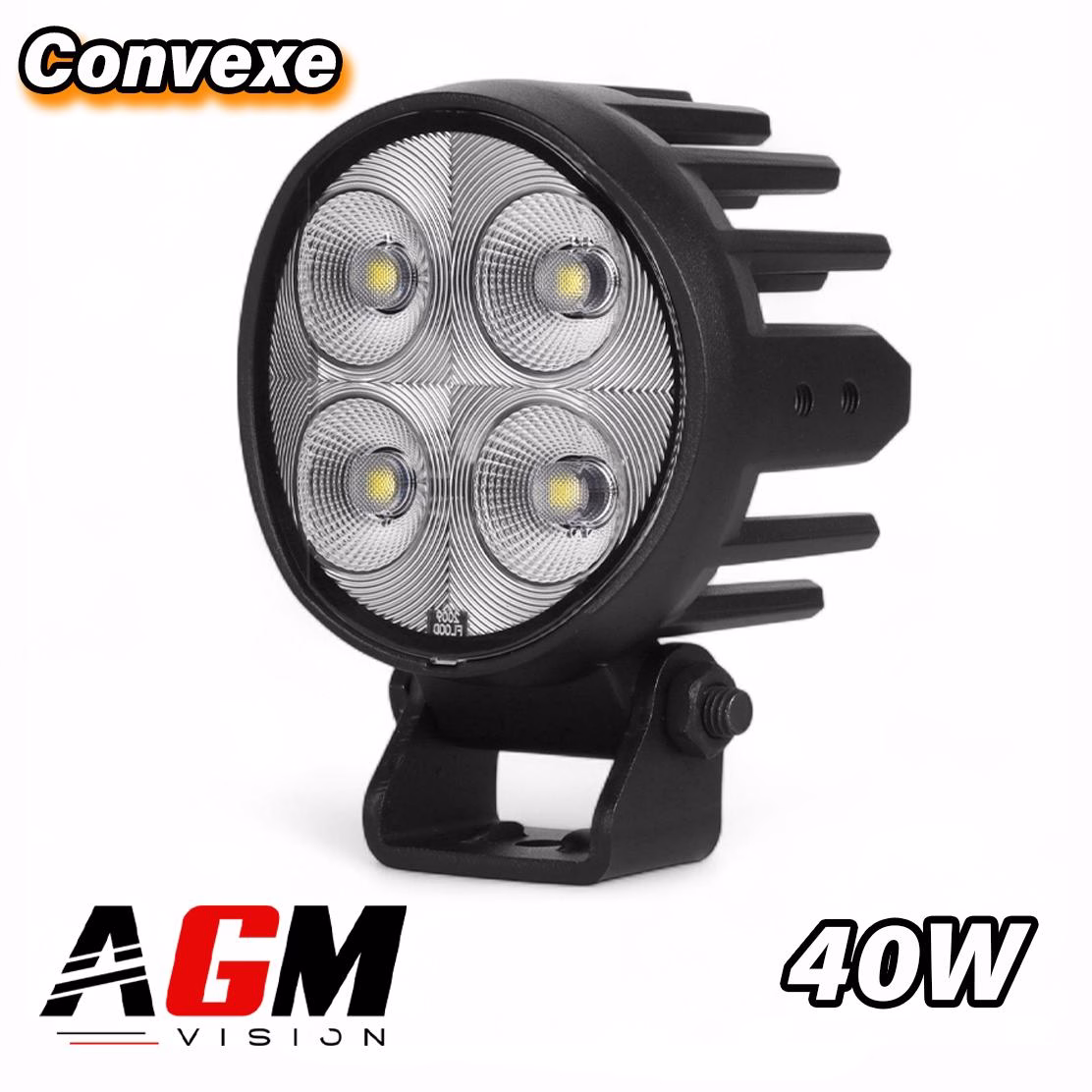 Immagine di Faro da lavoro LED rotondo convesso 40 Watt - 120° ampio spettro Immagine di Faro da lavoro LED rotondo convesso 40 Watt - 120° ampio spettro