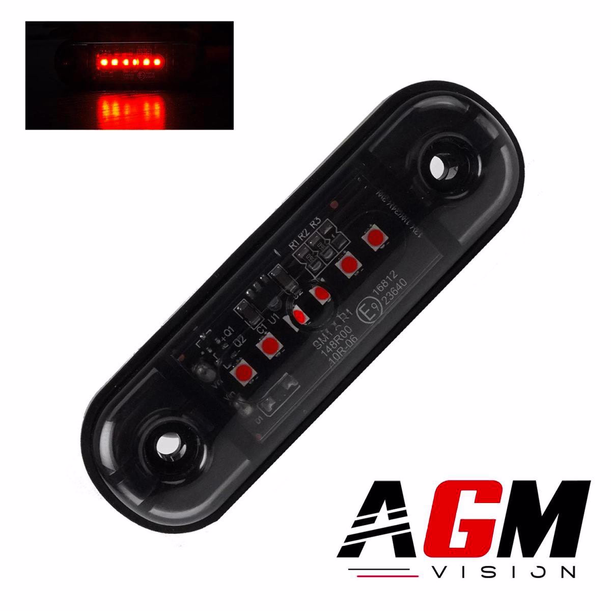 Immagine di Luce di ingombro LED DARK SMOKE (rosso) - 8 cm Immagine di Luce di ingombro LED DARK SMOKE (rosso) - 8 cm