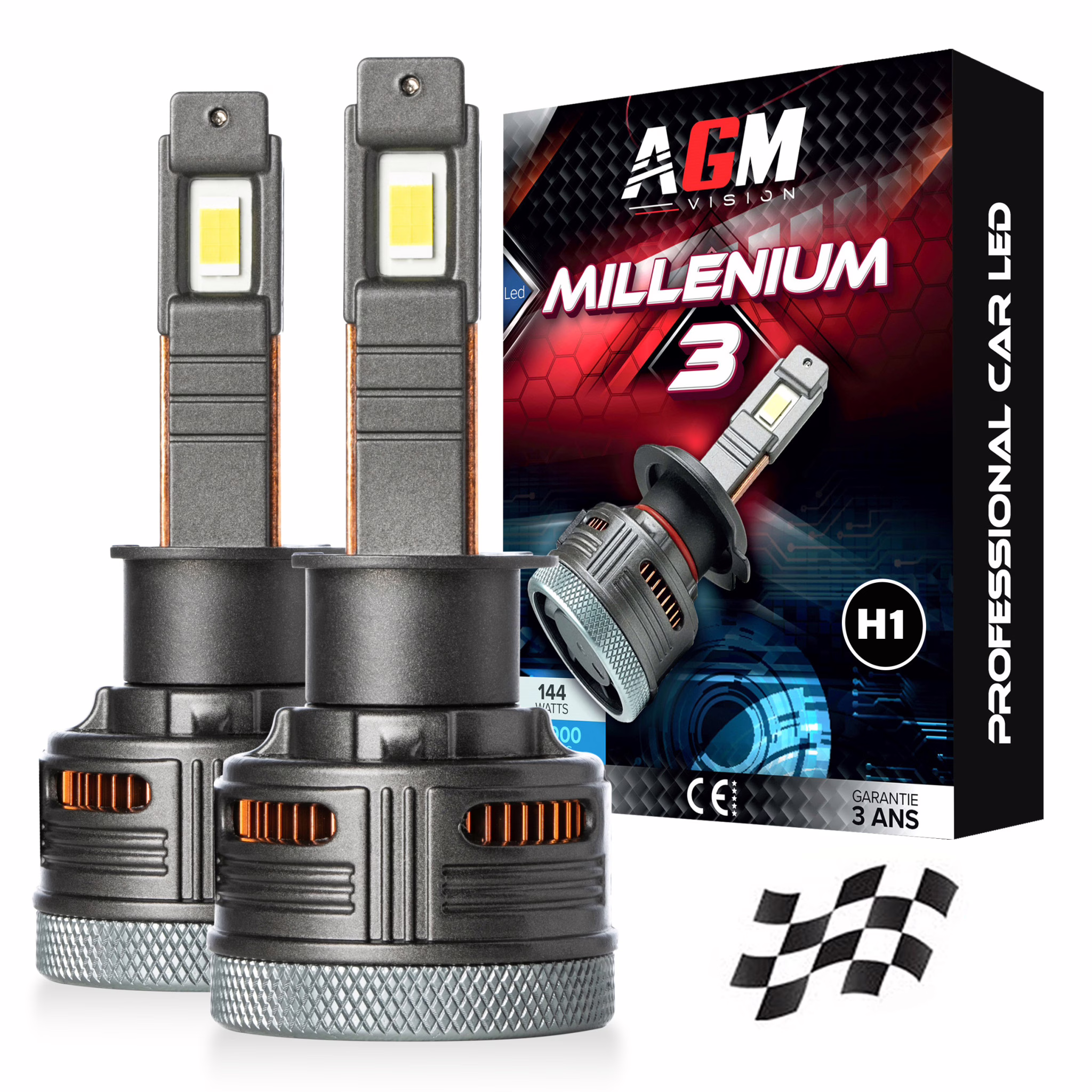 Immagine di Kit lampadine LED H1 Millenium 3 Ultra Can-Bus Immagine di Kit lampadine LED H1 Millenium 3 Ultra Can-Bus