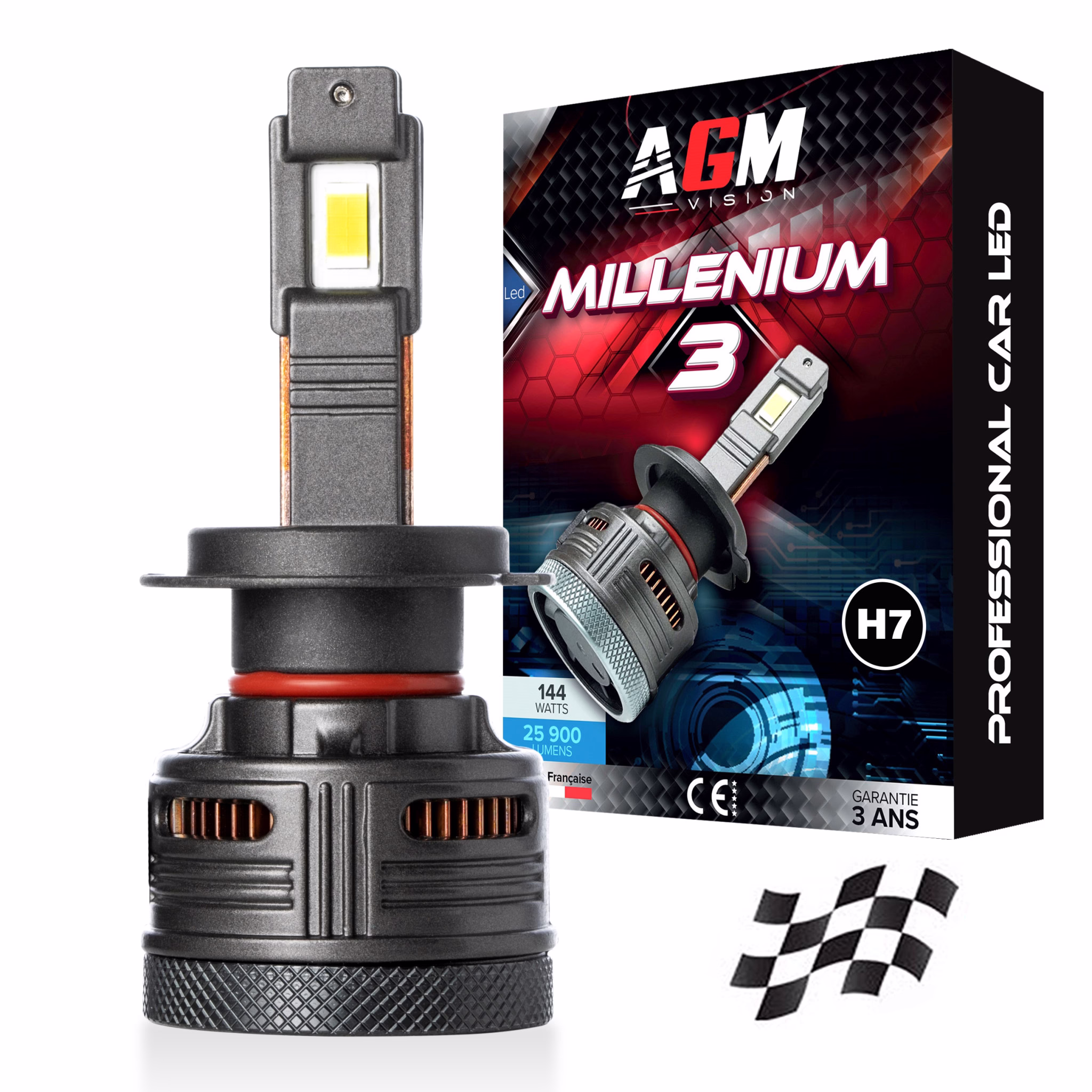 Image of H7 MILLENIUM 3 LED Bulb - ULTRA CAN-BUS Image of H7 MILLENIUM 3 LED Bulb - ULTRA CAN-BUS