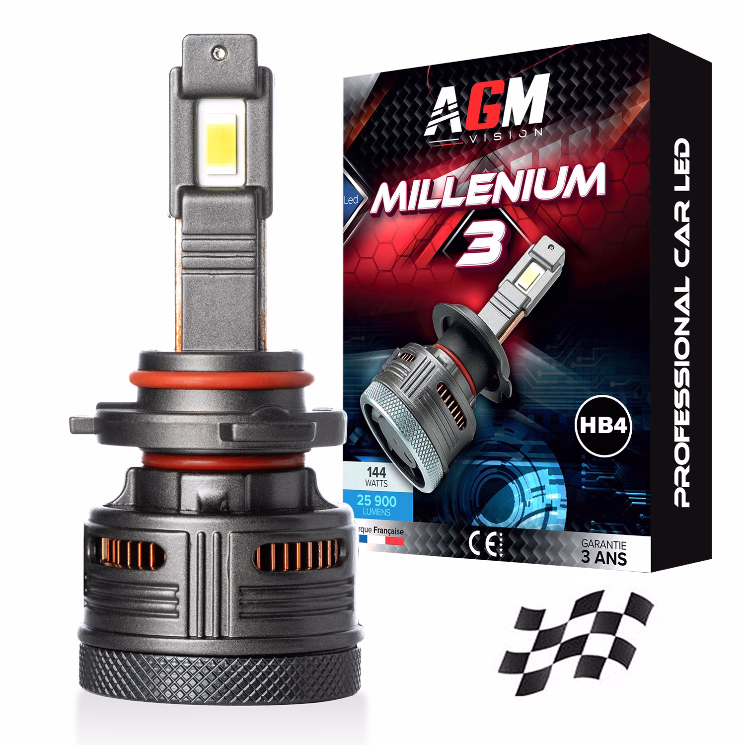 Image de Ampoule LED HB4 9006 MILLENIUM 3 - ULTRA CAN-BUS Image de Ampoule LED HB4 9006 MILLENIUM 3 - ULTRA CAN-BUS