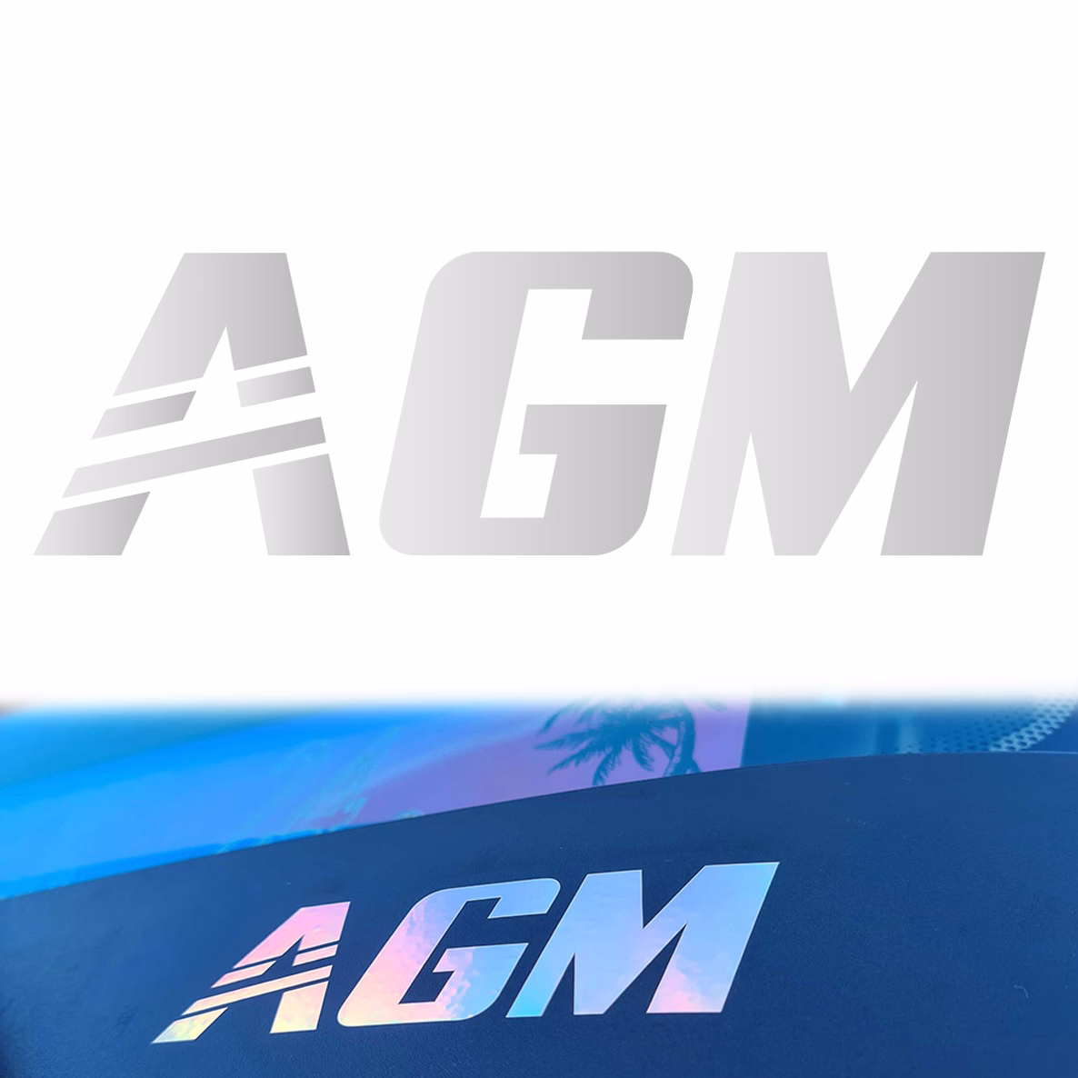 Image de Autocollant Gris Holo AGM (12 cm) Image de Autocollant Gris Holo AGM (12 cm)